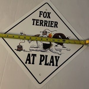 Fox terrier metal sign vintage 97